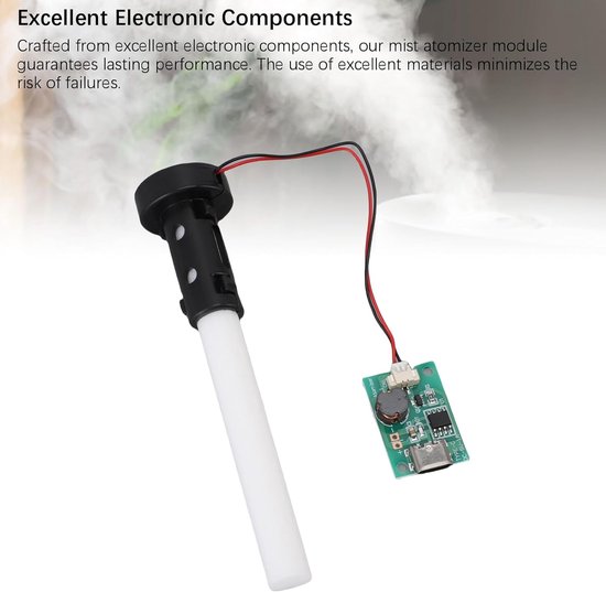 Ultrasone Mist Maker USB Atomizer Module Kit met Katoenen Wattenstaafjes en Bestuurdersborden, Multifunctionele Luchtbevochtiger voor Industrieel en Voertuiggebruik — afbeelding 3