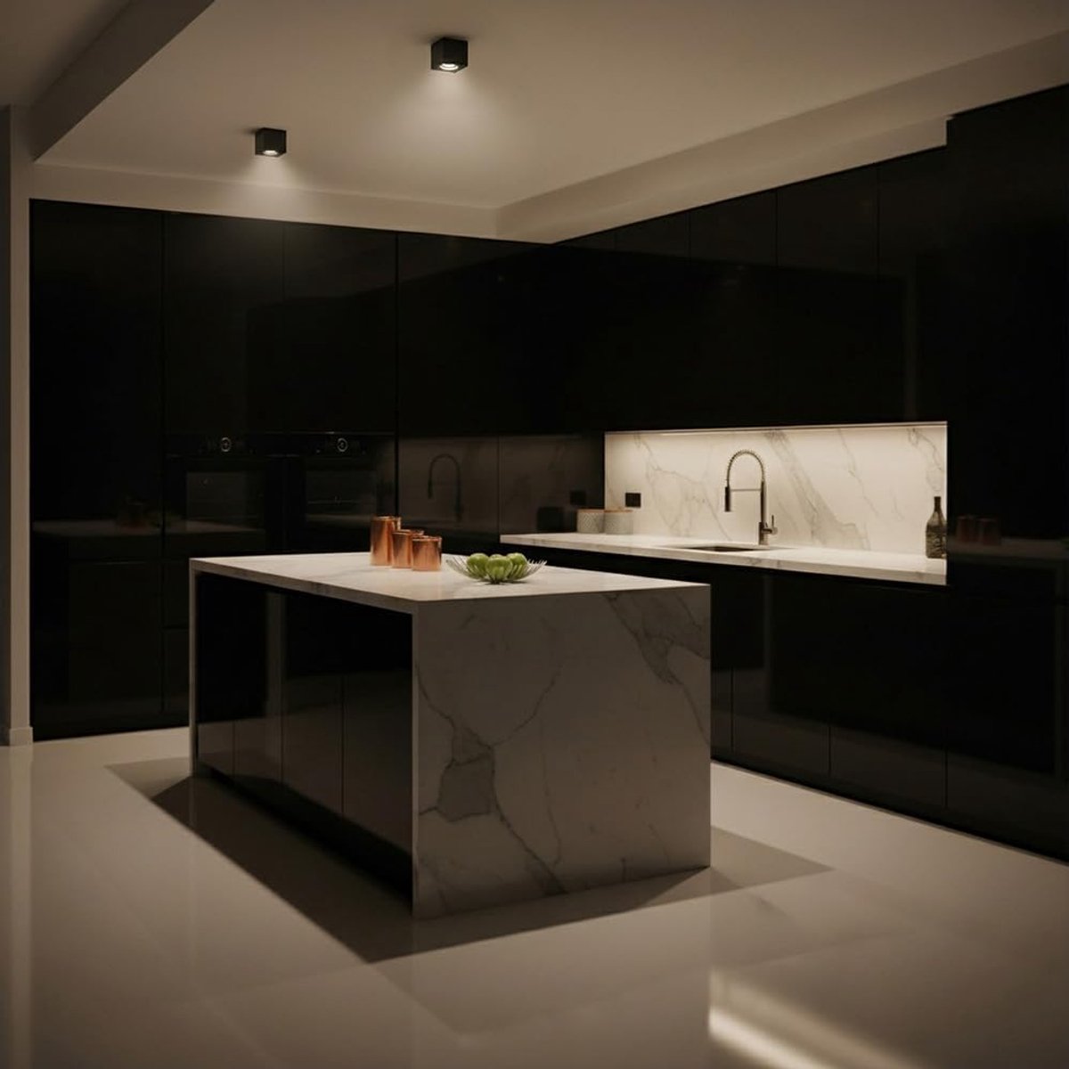 Plafondspot Opbouw Zwart GU10 KLARS – Hermetische Opbouwspots IP44 – Plafondlamp Draaibaar 80x80x95mm Vierkant Aluminium – Badkamerverlichting – Opbouwlamp voor Badkamer Wasruimte Keuken