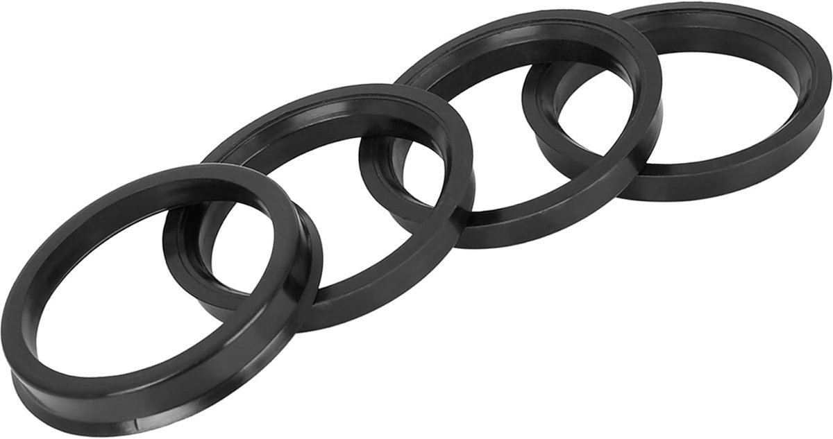 Absopro Wielnaafringen van kunststof, zwart, 67,1 mm op 56,1 mm (4