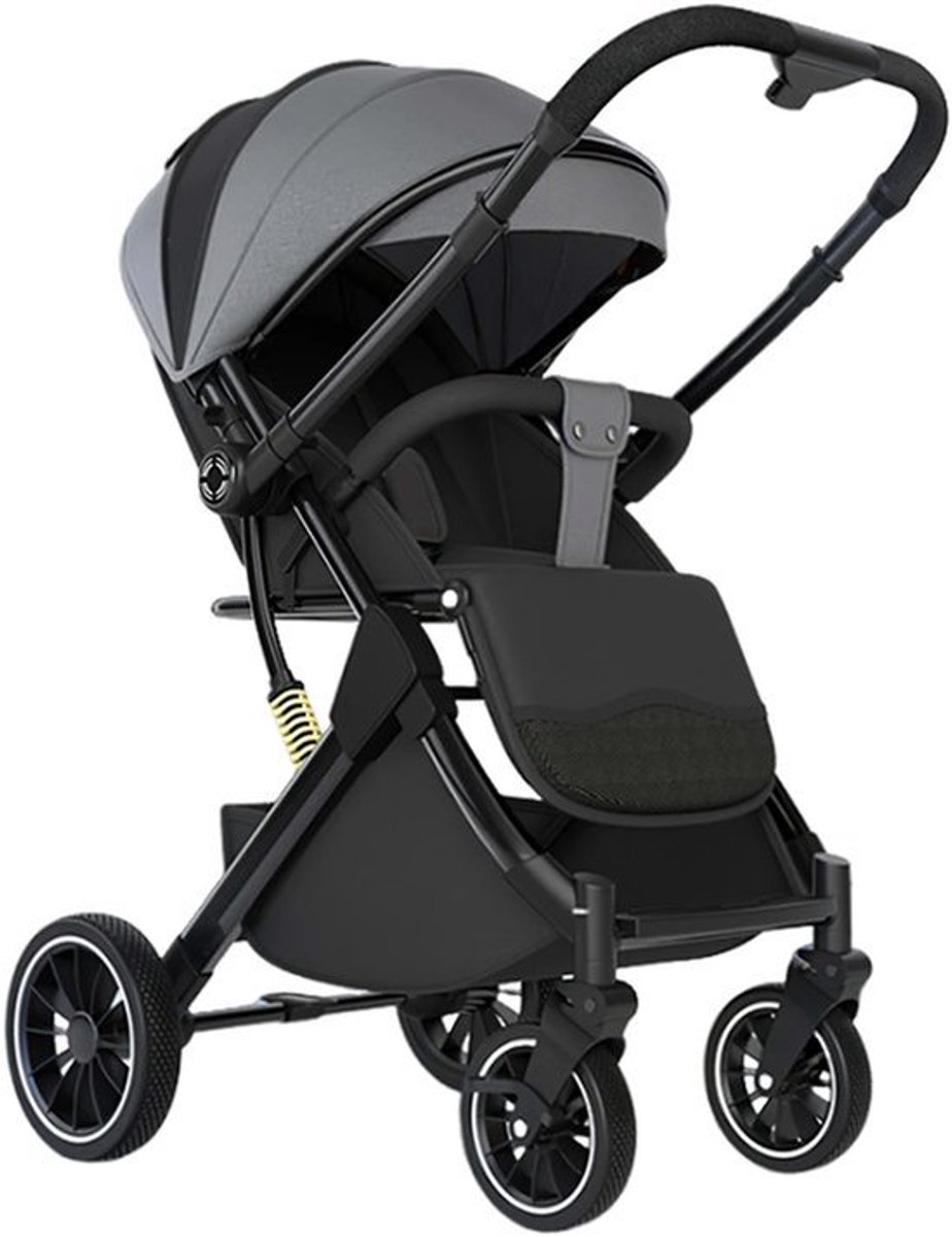 Kinderwagen - Babywagen - Wandelwagen - Opvouwbaar - Lichtgewicht Reisbuggy - Hoog Landscape Ontwerp - Schokabsorberende Kinderwagen - Grijs