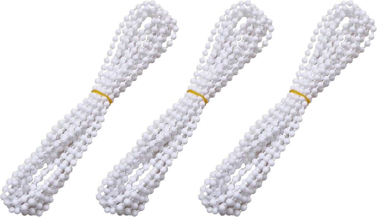 Rolgordijnketting 3 meter - POM materiaal - Wit - Ideaal voor vervanging van jaloezieketting - ShopVlot