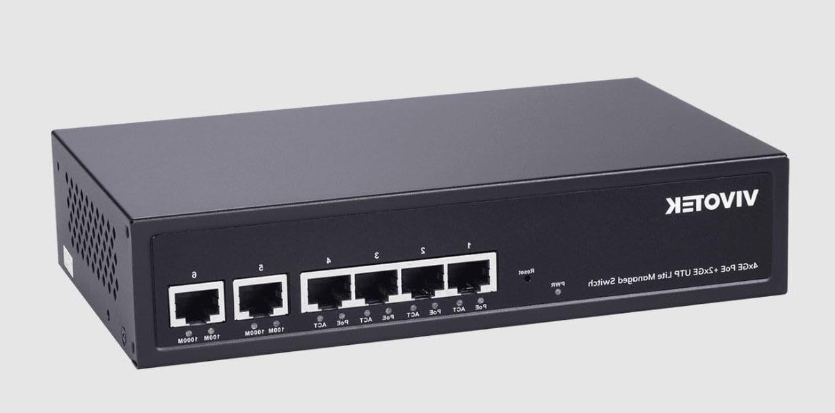 PoE Switch - Netwerk Switch - Netwerk Uitbreiden - 4 Poorten PoE - 6 Poorten - Zwart