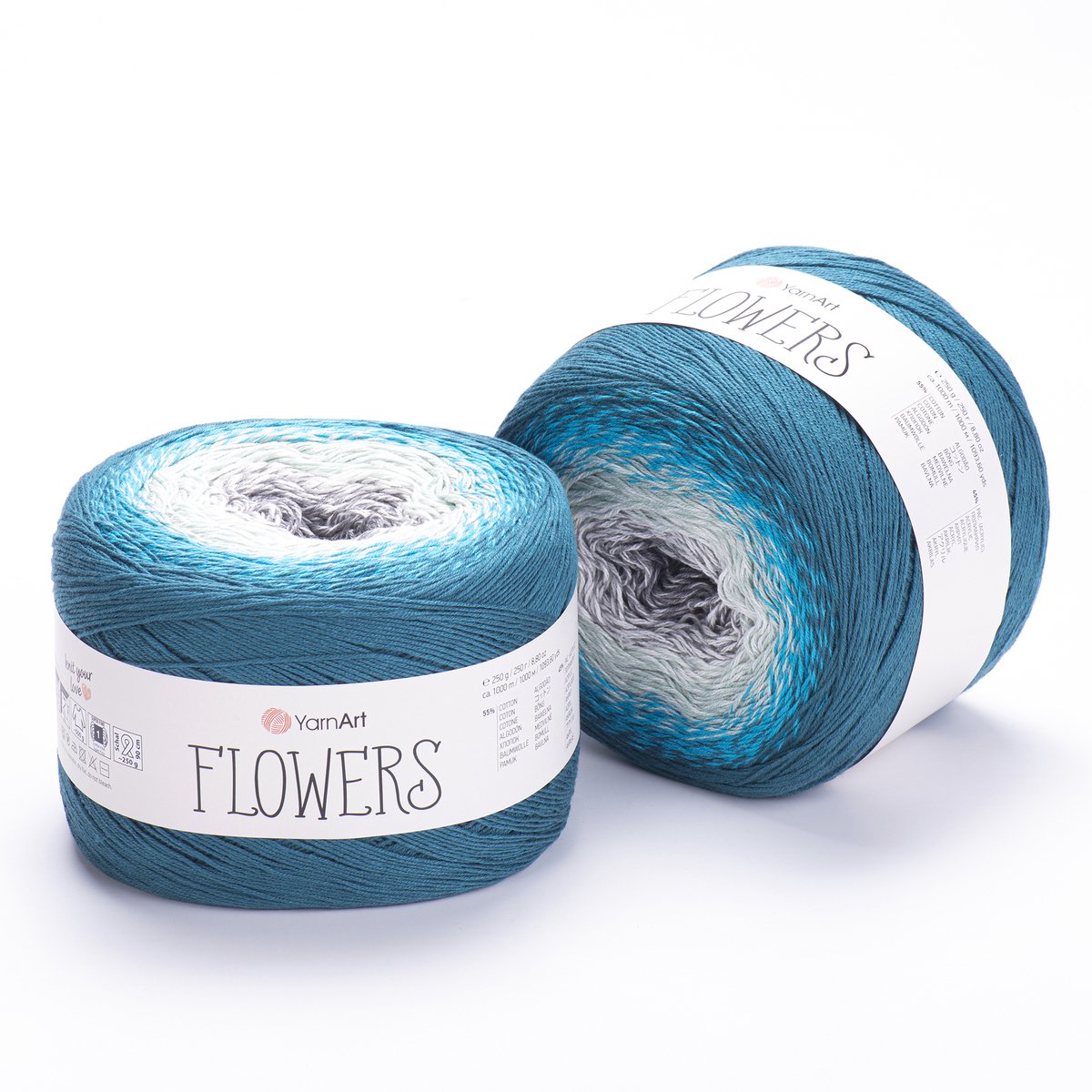 YarnArt Flowers Verloopgaren - 55% Katoen 45% Acryl - voor Haken en Breien - 250g / 1000m - Kleur 289