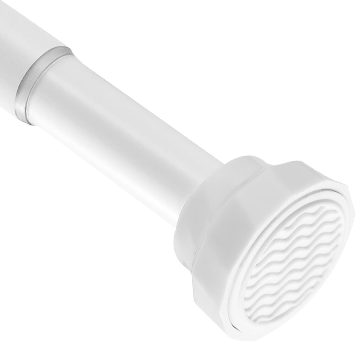 SnelShoppen - Douchegordijnstang Wit Ø25mm Telescoopstang zonder Boren 73-132cm voor Kast, Badkamer, Balkon, Douchegordijn