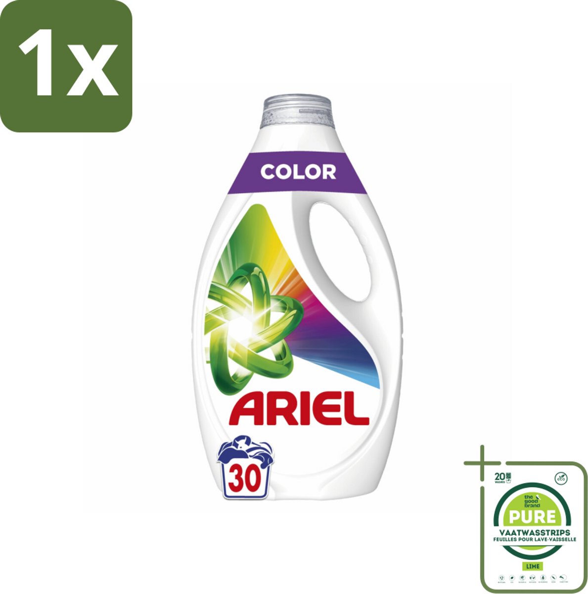 1 x Ariel - Vloeibaar Wasmiddel - Color - 30 Wasbeurten - 1350 ml - Wasmiddel - Ariel - Kleurwas - Vlekkenverwijderaar - Wasformule