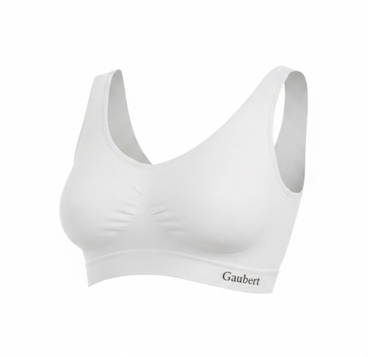 Dames naadloze Bamboe Beha Zonder vulling en met Brede Bandjes -3106- S/M (36-38) WIT
