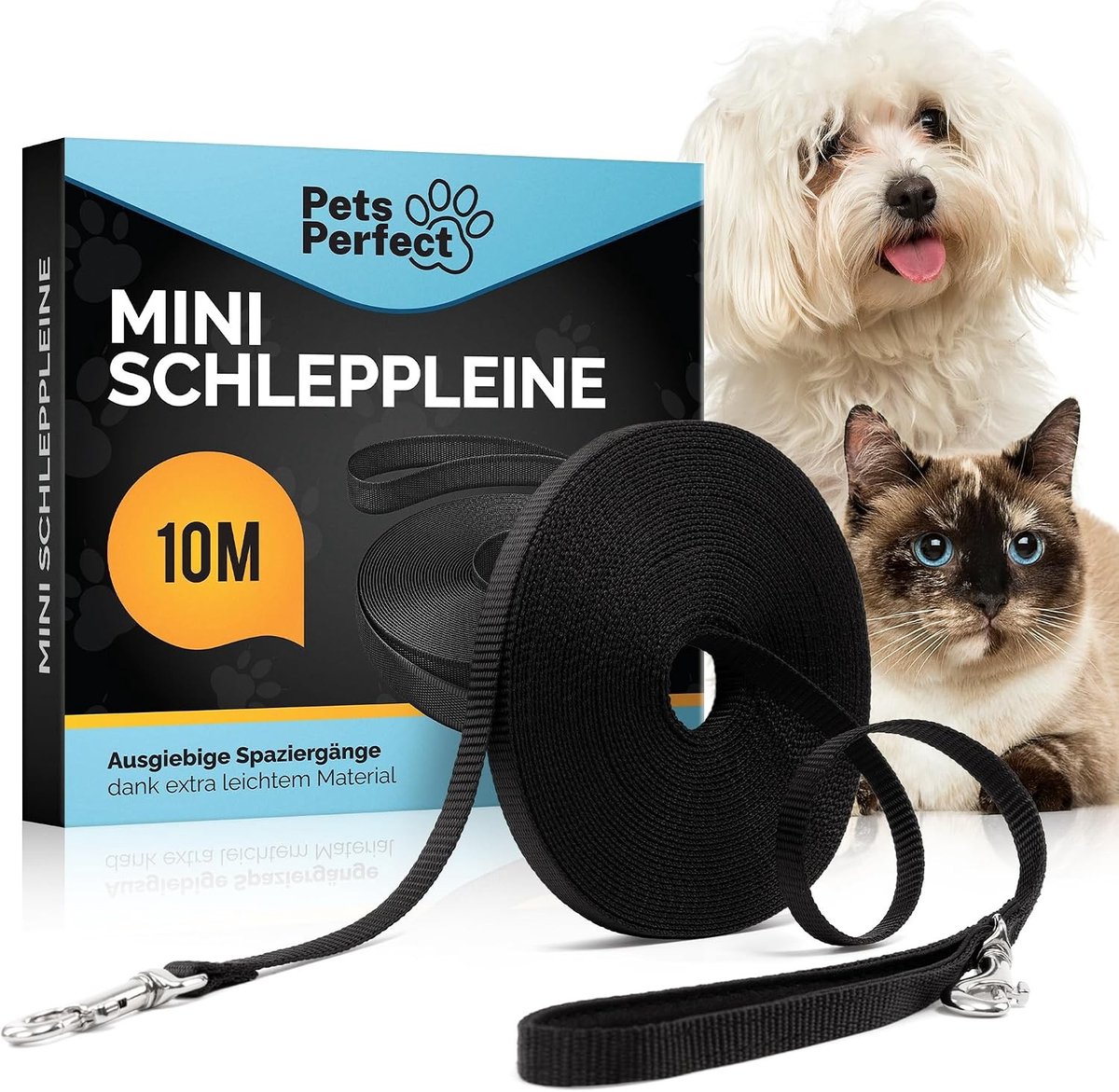 Ultralichte Sleeplijn - 10 m - Ideaal voor Kleine Honden en Katten - Perfecte Looplijn - Voor Honden, Katten en Puppy’s