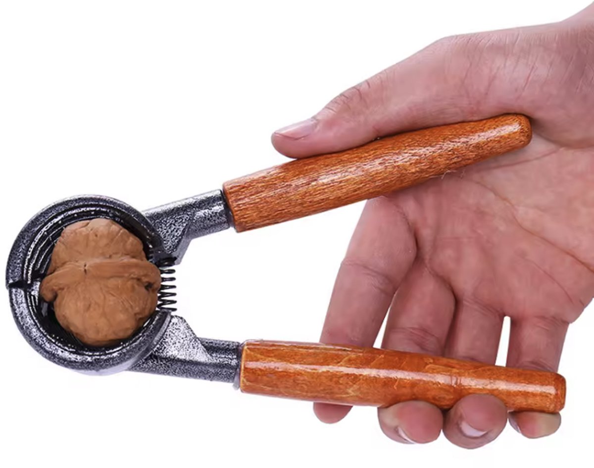 Notenkraker - Noten kraken - Handkraker voor noten - Walnoten kraken - Houten handgreep - CHPN