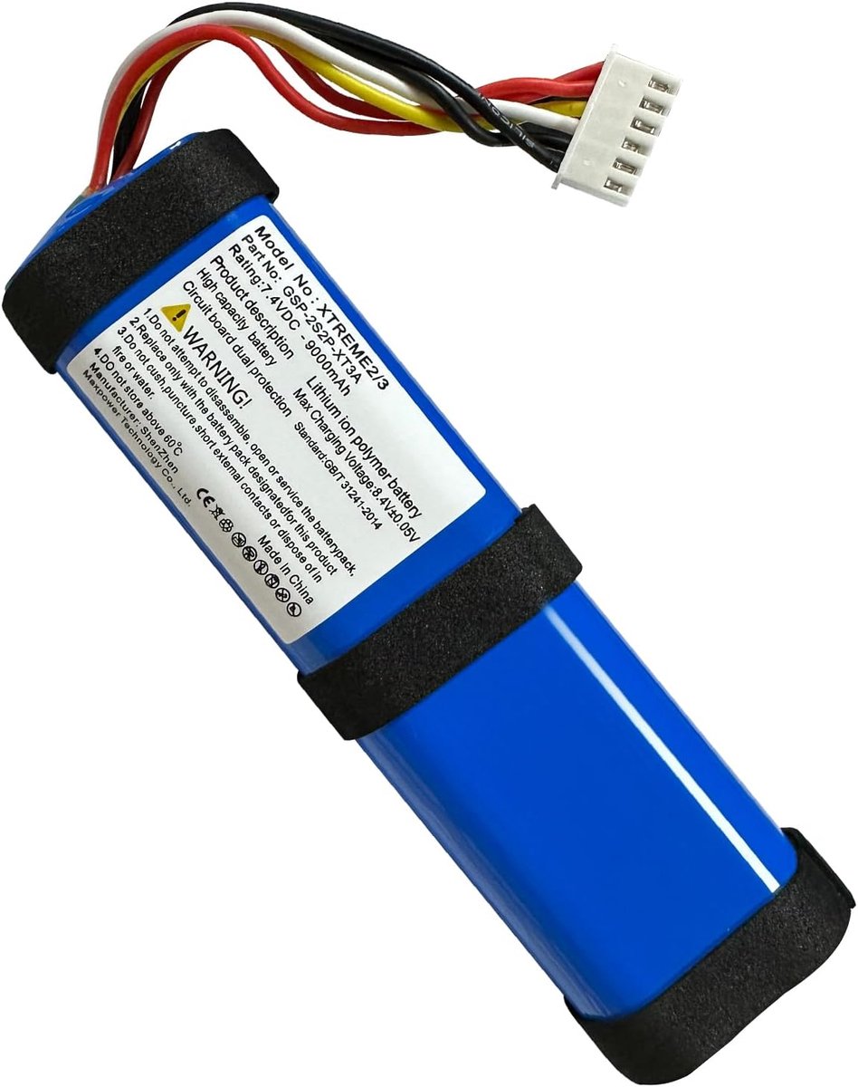 Accu voor JBL Xtreme 2, 7,4 V 9000 mAh Li-ion SUN-INTE-103 21NR19/66-2 ID1019 accu voor JBL Xtreme 2 Bluetooth-luidsprekers (niet voor JBL Xtreme 1)
