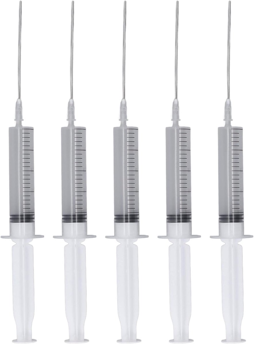 5Pcs 20ml Industriële Spuit met Stompe Tip Naald voor Bijvullen Cartridges Inkt Refill Gereedschap Spuit Kit