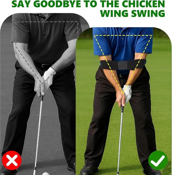 2 stuks golfgriptrainer en swingcorrectie armband, armbandtrainer, zwarte golfclubtraining, combo-greepbevestiging voor het corrigeren van handpositionering en swingmechanica (zwart — afbeelding 3