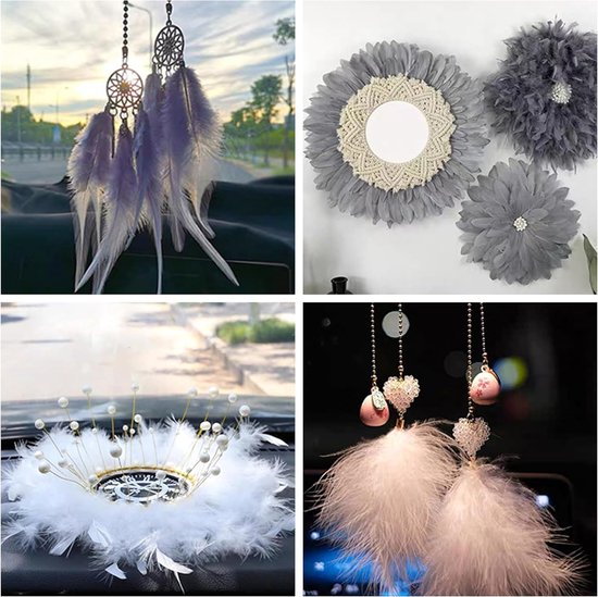 10 - 15 cm natuurlijke kalkoenveer band kalkoenveer rand fringen trim veerboord pluche veerbekleding voor doe-het-zelf knutselen naaien party bruiloft jurk kostuums decoratie rozerood 1 m — afbeelding 4