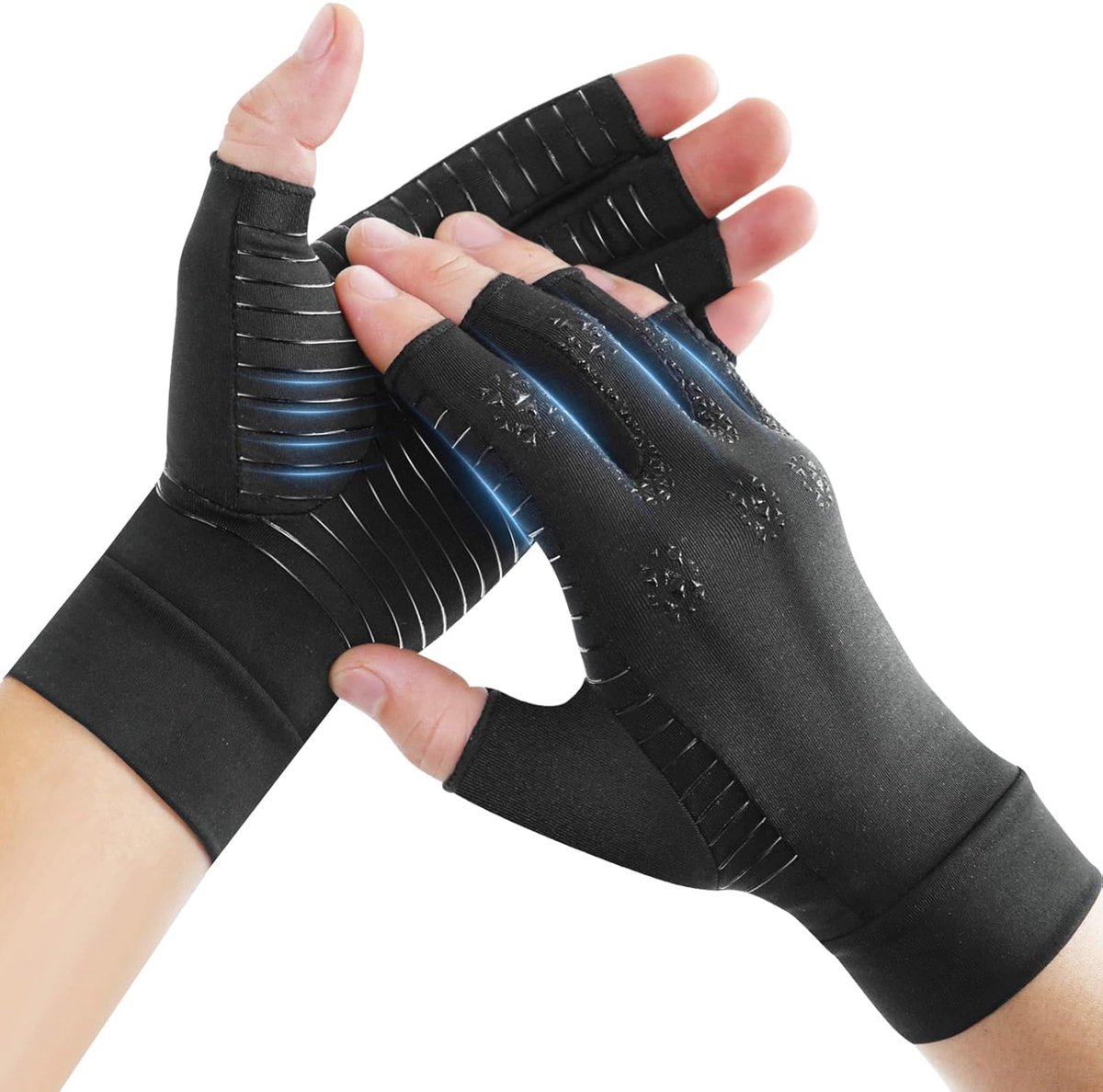 Handschoenen voor compressiekousen dames heren, Reuma Artritis Compressie handschoenen verlichten pijn bij reuma, RSI, carpale tunnel, gewrichtspijn (XL)