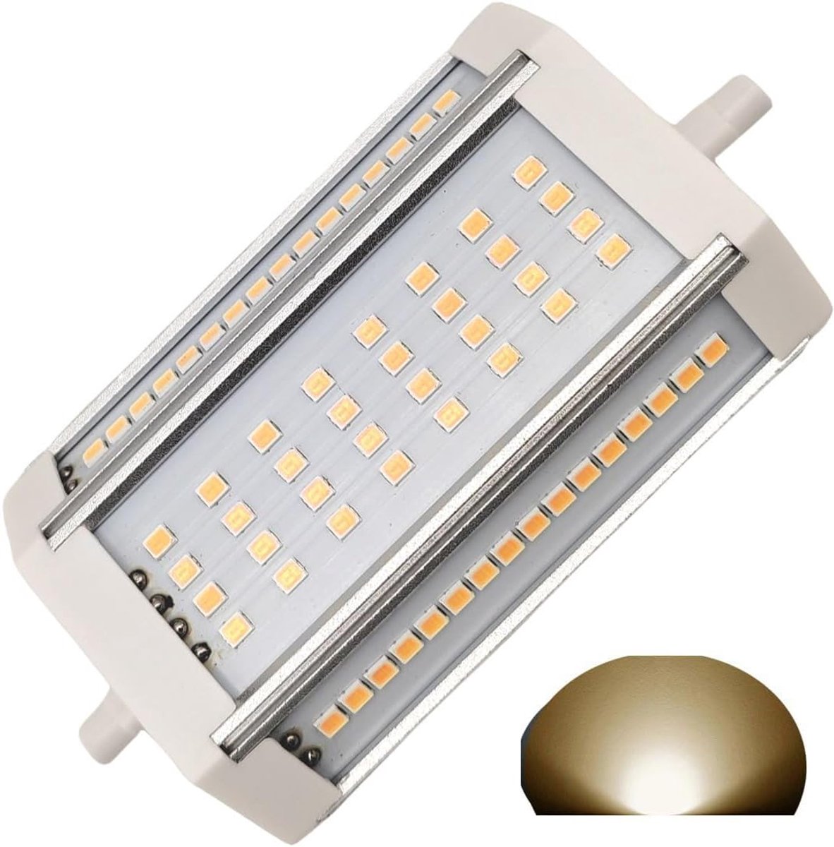 R7s Led 118mm Dimbare 30w Lamp 3000k Warm Wit AC220V 3000LM J118 Double Ended J Type LED Schijnwerper Equivalent 300w 400w Halogeen Gloeilamp Flood Vloerstaand Licht (3000k Warm Licht)