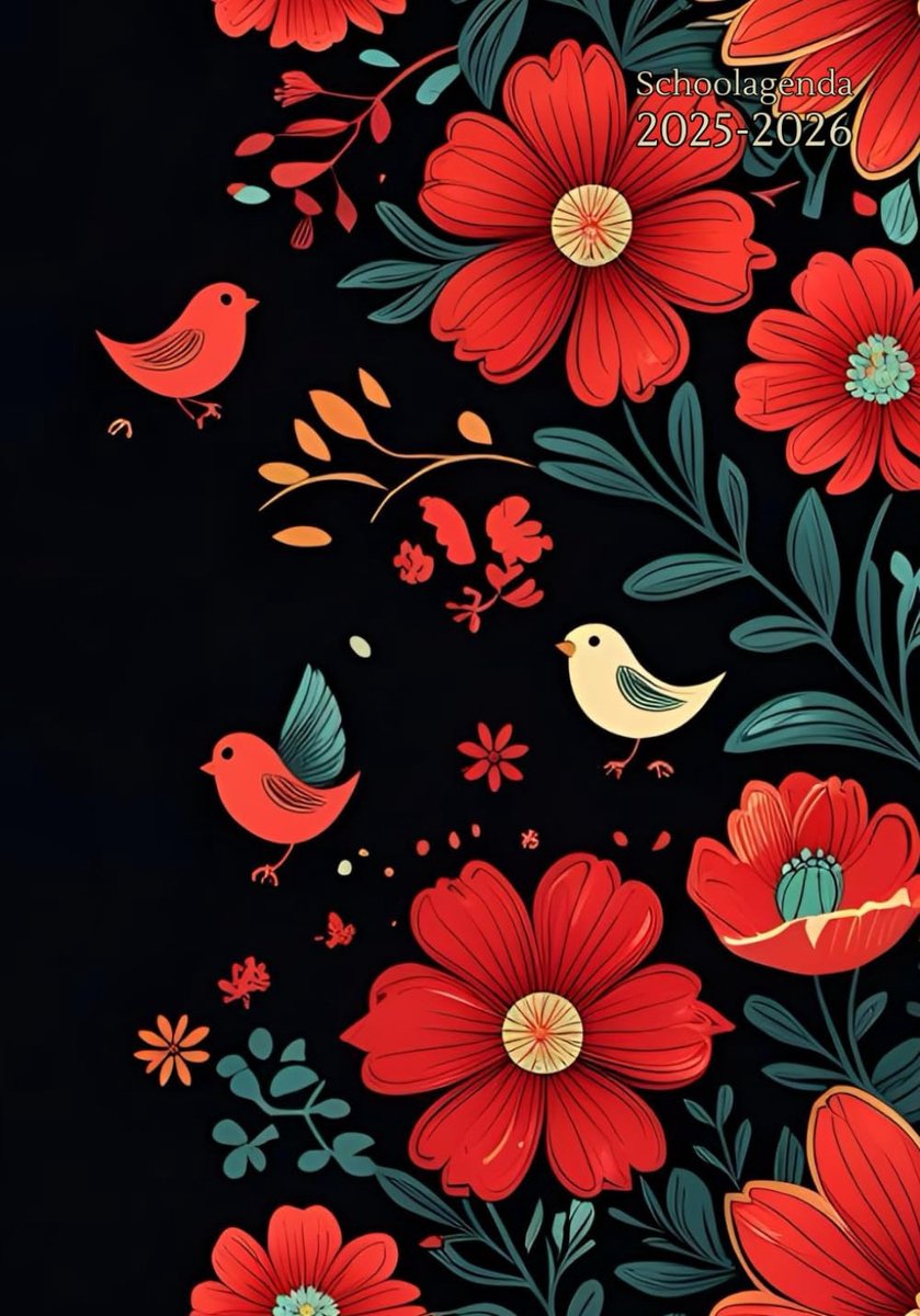 Schoolagenda A5 - Bloemen - Weekplanner - Voor studenten en kinderen - SnelShoppen