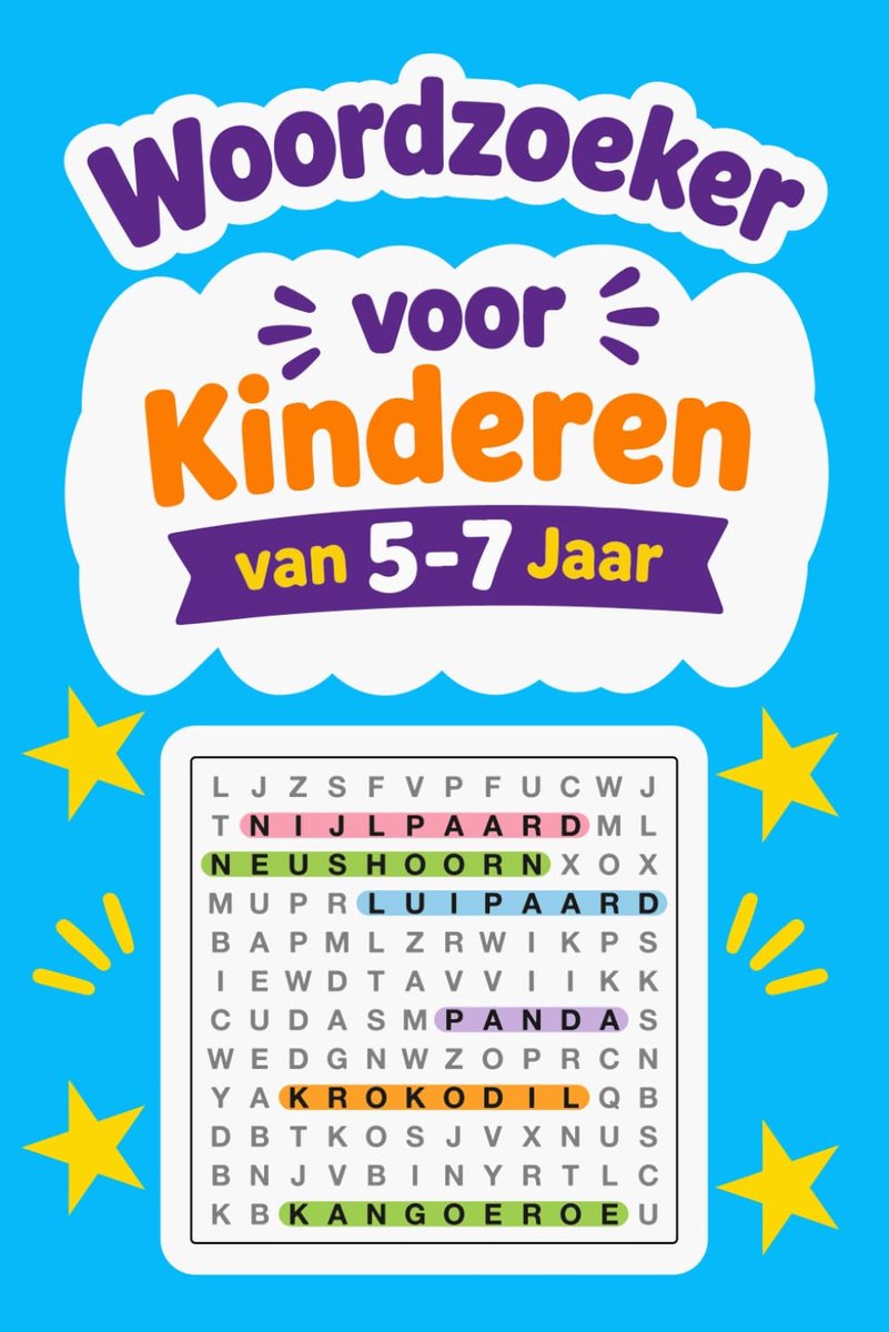 Woordzoeker voor kinderen 5-7 jaar - Leuke en educatieve puzzels - Ideaal voor taalontwikkeling - ShopVlot