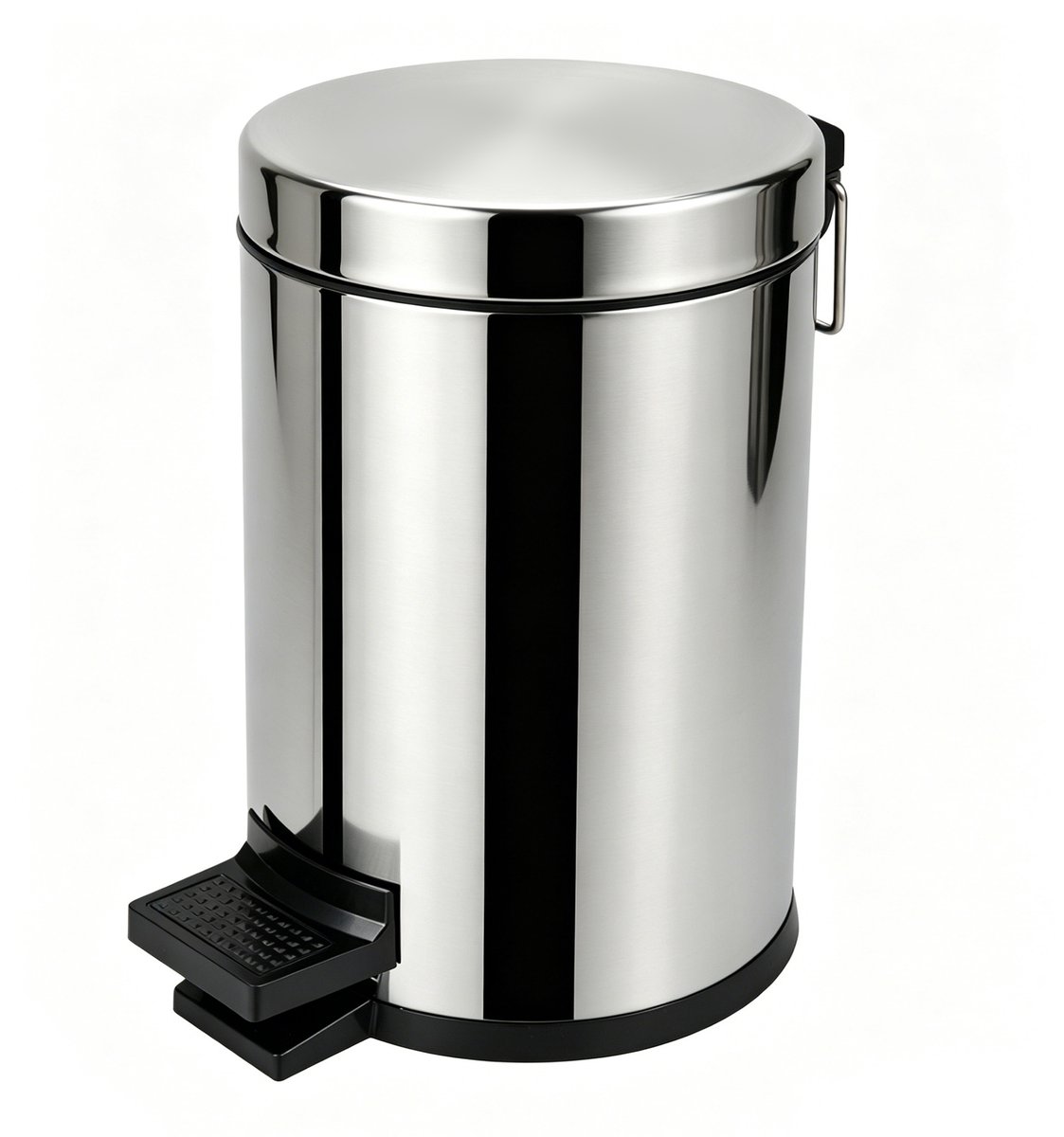 VDN Stainless Prullenbak - Pedaalemmer - Afvalbak - 3 liter - RVS - Afvalemmer - Chroom