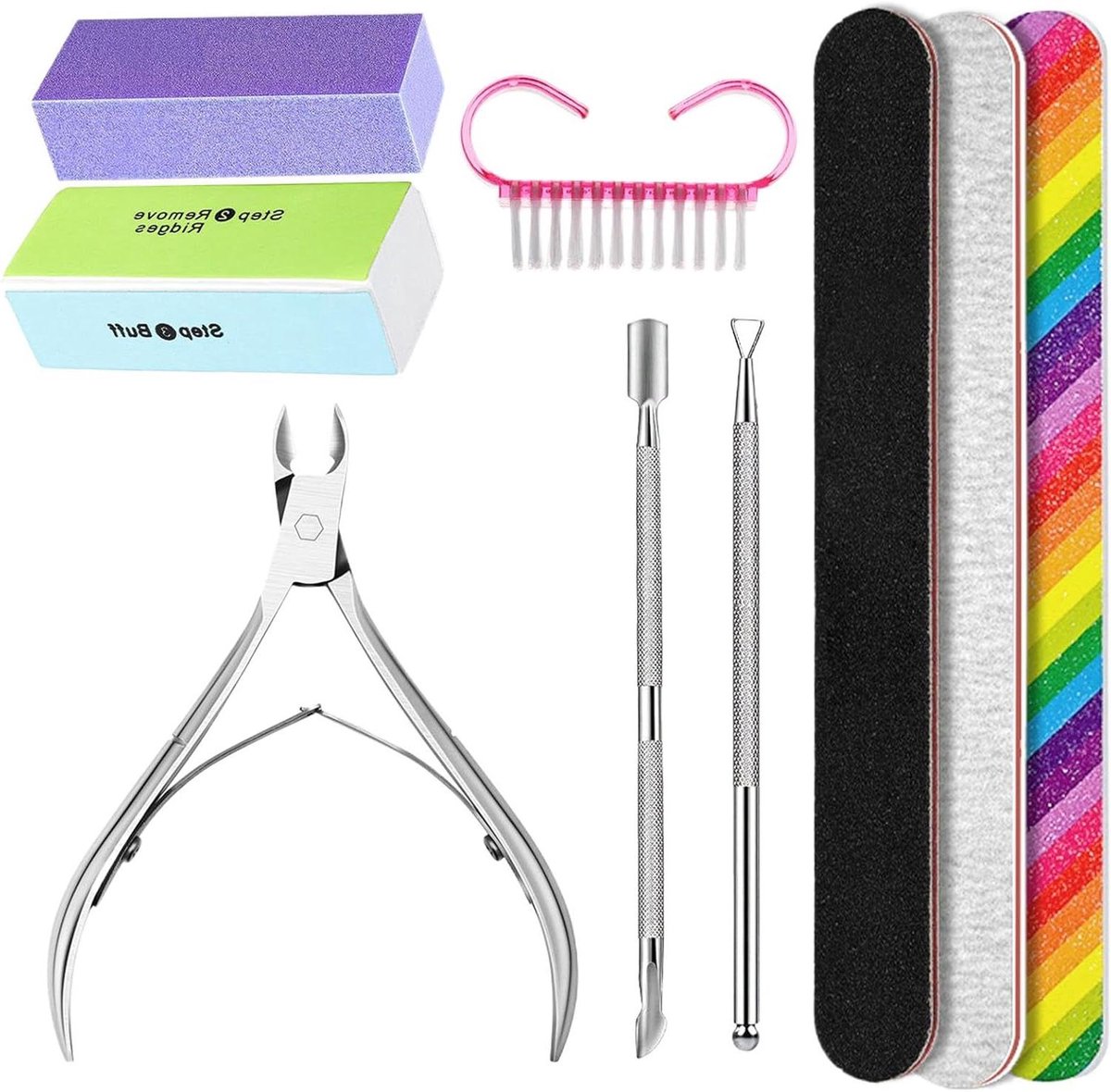 Nagelverzorgingsset - Manicureset Nagelknipper - Nagels Stylen - Roestvrij Staal - Complete Set - Zilver