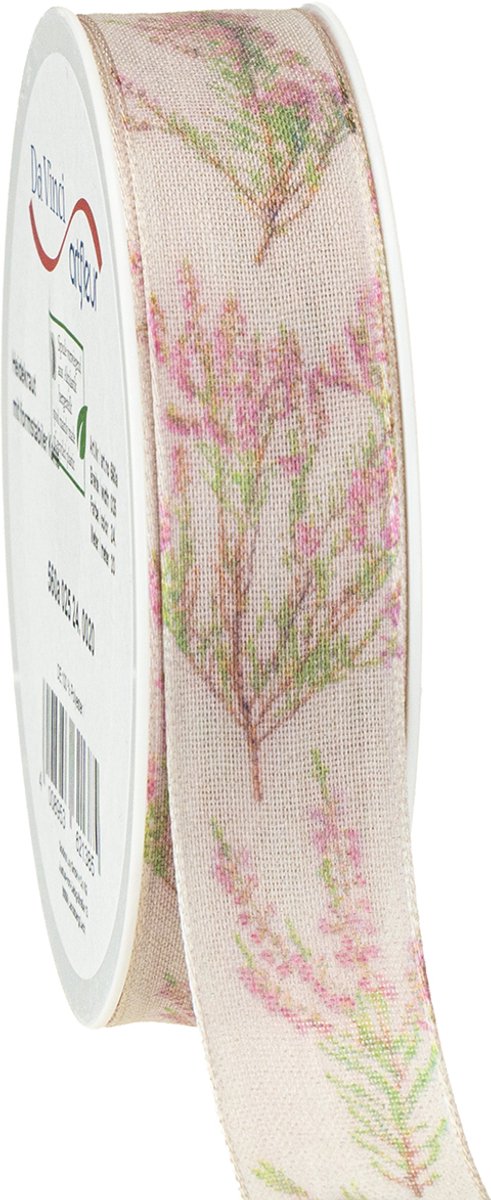 Cadeaulint lint herfst heide stoffen lint 25mm 20m