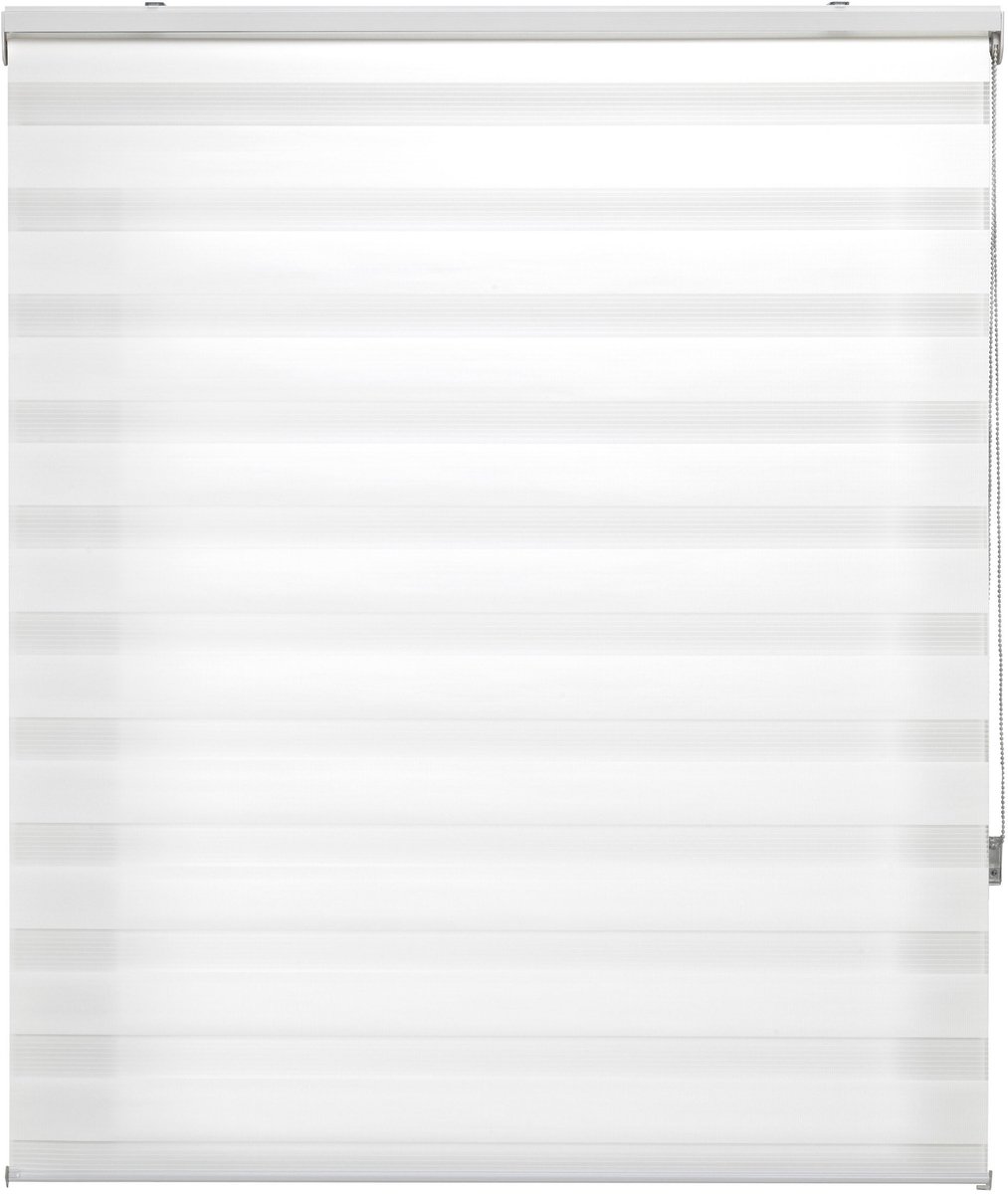Omgoods - Dubbel Laags Rolgordijn voor Dag en Nacht, Off-White, 70 x 180 cm