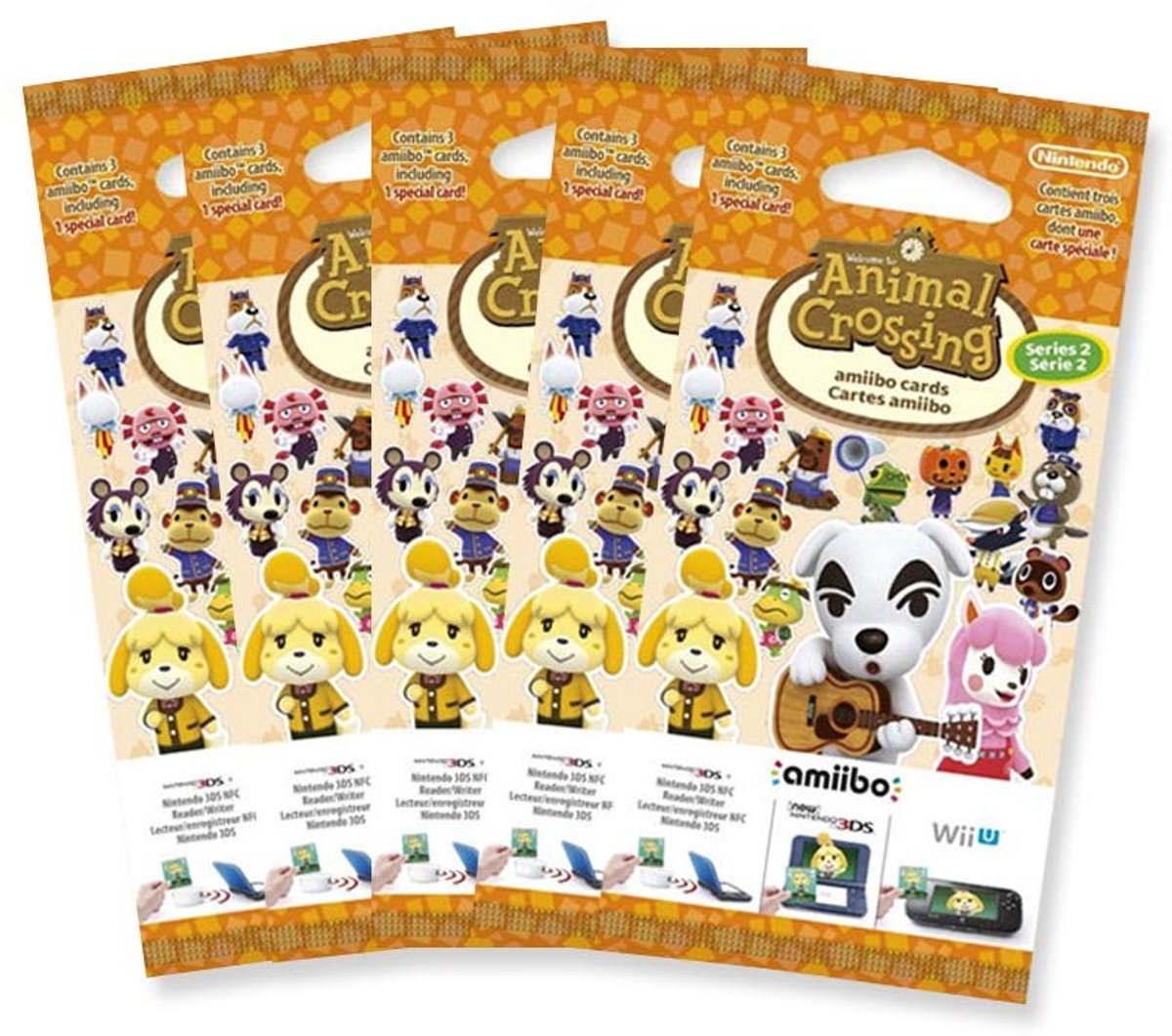 Omgoods - Set van 5 Amiibo Kaarten Animal Crossing