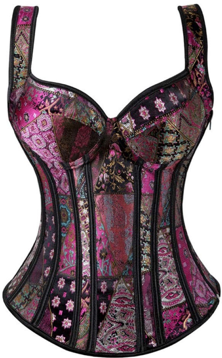 Omgoods - Dames Bodysuits Kant Ondergoed Retro Steampunk Corset - Sexy Gothic Top