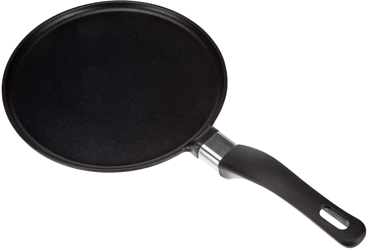 Omgoods - Crepe Pan met Antiaanbaklaag - Aluminium 20 cm Zwart