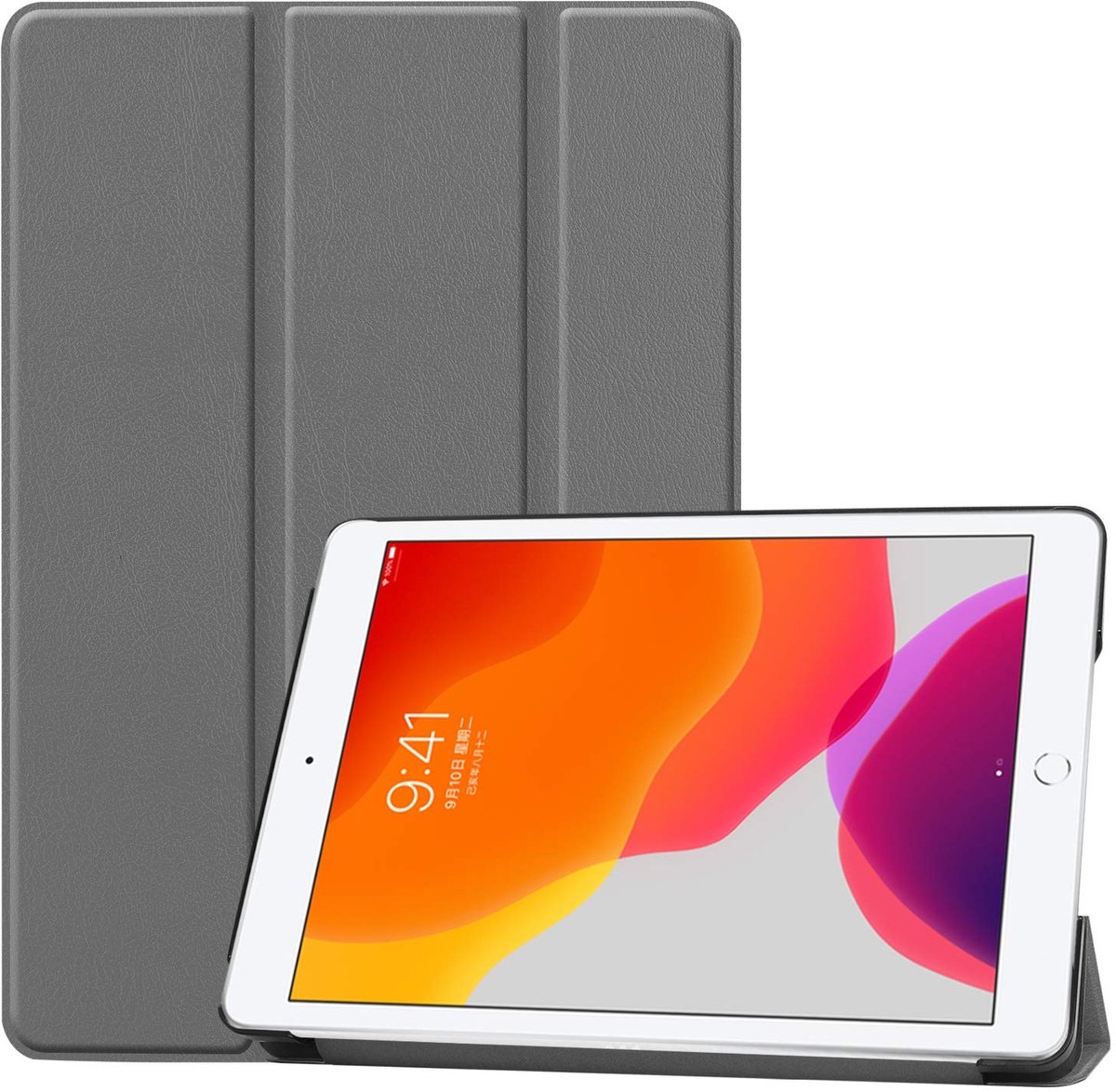 Omgoods - Smart Cover Case voor Apple iPad 10.2 inch 2019 - Grijs