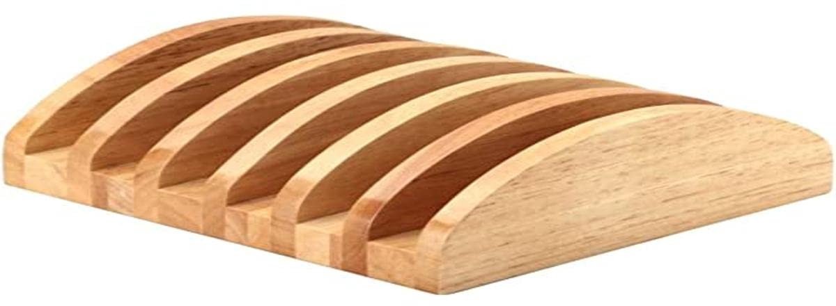 Omgoods - Rubberwood Plankhouder voor 6 Planken - Compacte en Duurzame Plankstandaard
