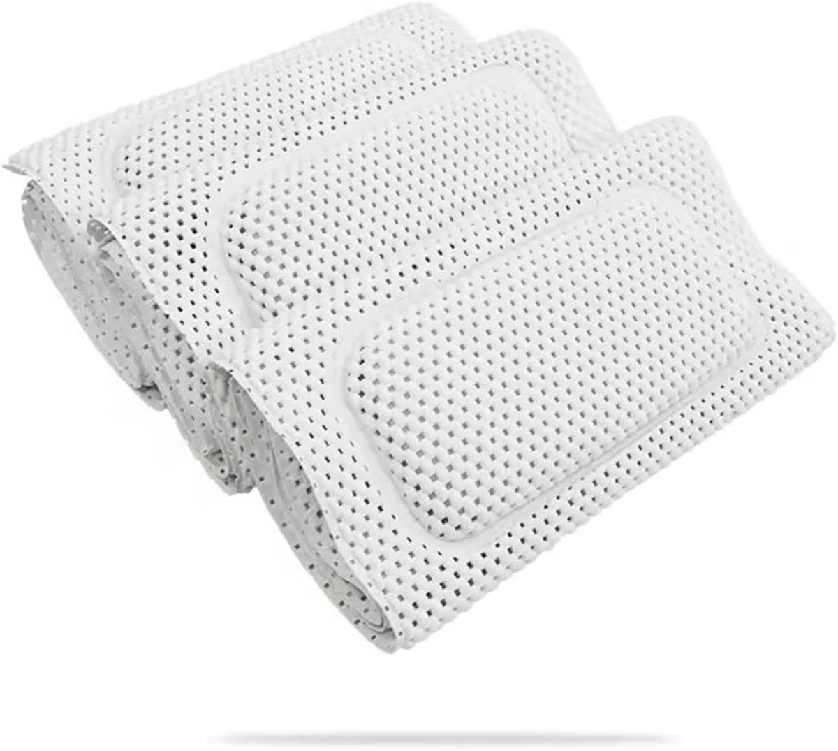 Antislip Badkussen - Neksteun Bad - Ontspannen in Bad - Waterdicht Materiaal - Lang - Grijs