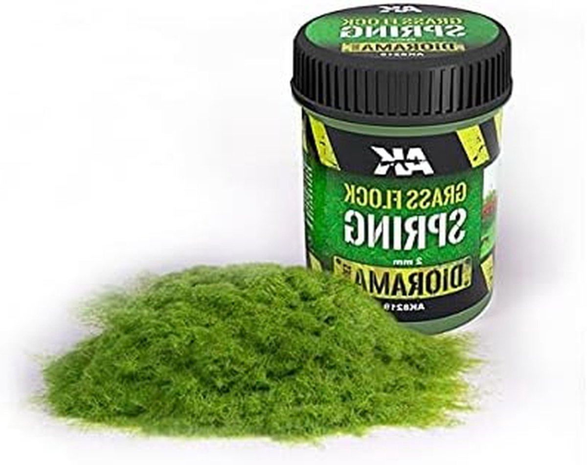 Gras Flock - Model Gras - Landschappen Creëren - Nylon Vezels - 250ml - Lente Groen