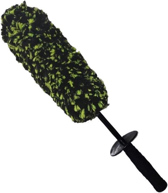 Wielborstel - Velgenreiniger Detailborstel - Auto Wassen - Lange Steel - 48 cm - Zwart