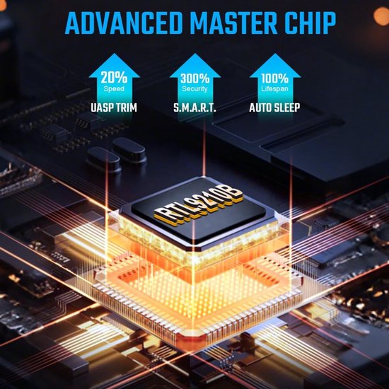 M.2 NVMe en SATA SSD-behuizing, m2 adapter externe harde schijf schijf, m2 USB 3.1 SSD adapterbehuizing USB-C harde schijf voor M.2 PCIe NVME M-Key & M+B-Key 2230/2242/2260/2280 — afbeelding 2