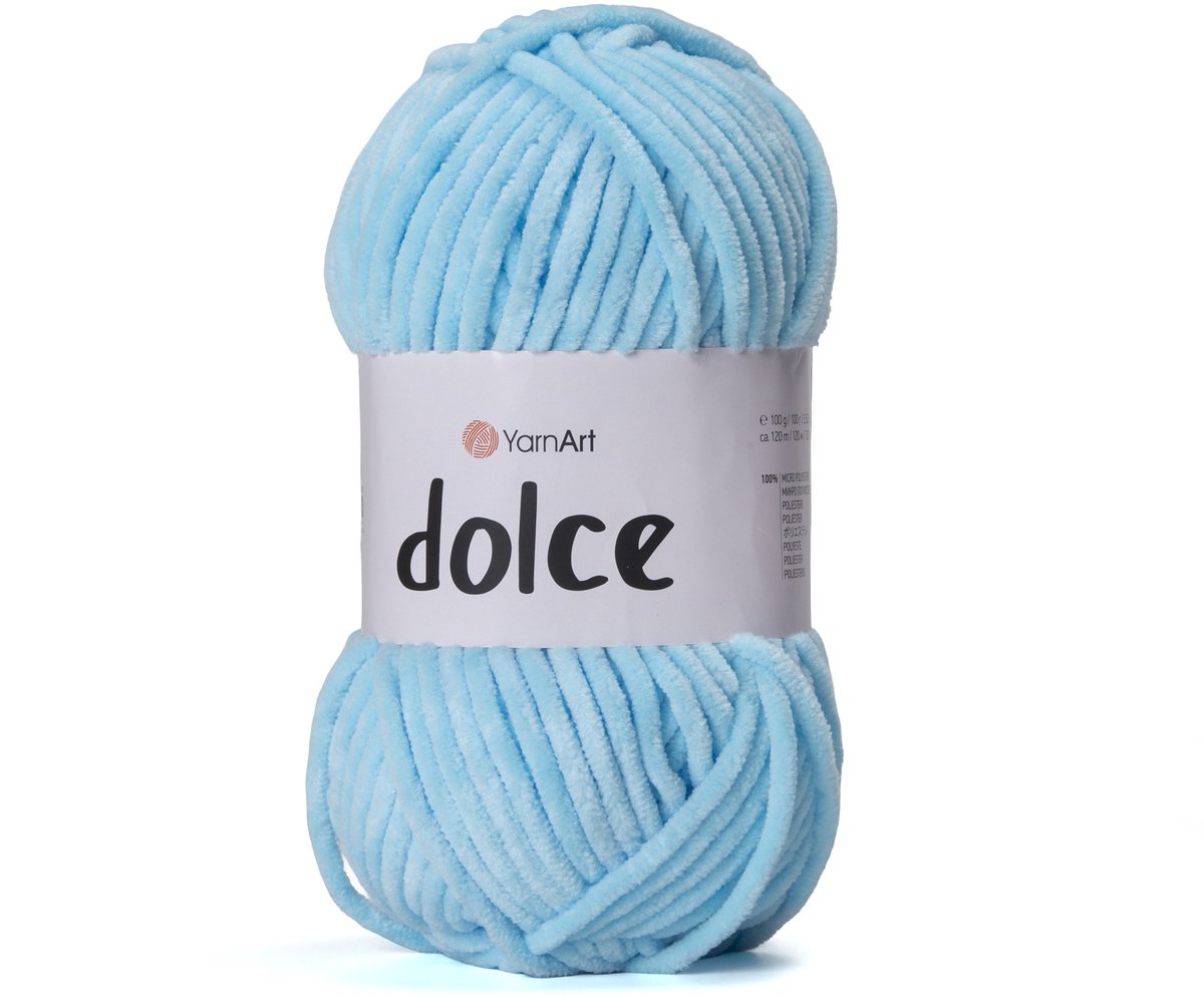 YarnArt Dolce Chenillegaren - 100% Micropolyester - voor Amigurumi Haken en Breien - 100g / 120m - Kleur 859