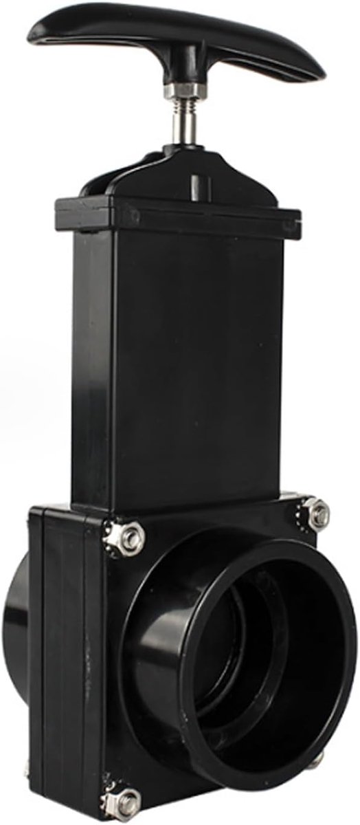 Afvoerventiel met ritssluiting, 50 mm, trekschuiver, zwart, robuust, weer- en terugslagklep, licht afvalwaterventiel, geschikt voor bestelwagen, caravan