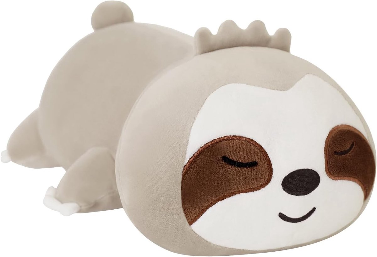 Zachte Sloth Pluche Knuffel voor Angst, Schattige Pluche Dier Kussen Speelgoed Cadeau voor Kinderen en Volwassenen, 60CM, Stressverlichting, Comfort en Knuffelen