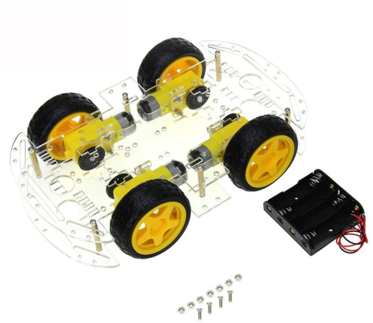 Motor Robot Auto Batterij Box Chassis Kit Snelheid Encoder Voor