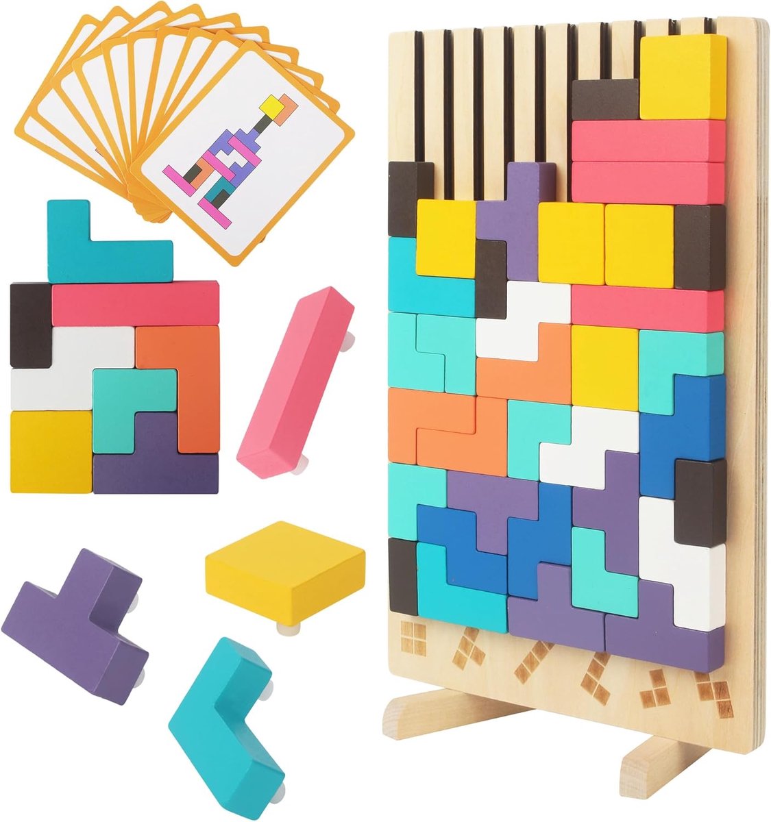 intelligentie puzzel, houten puzzel met 30 stukjes intelligentie, houten puzzel tetrs, educatief speelgoed, kerstcadeaus voor jongens en meisjes