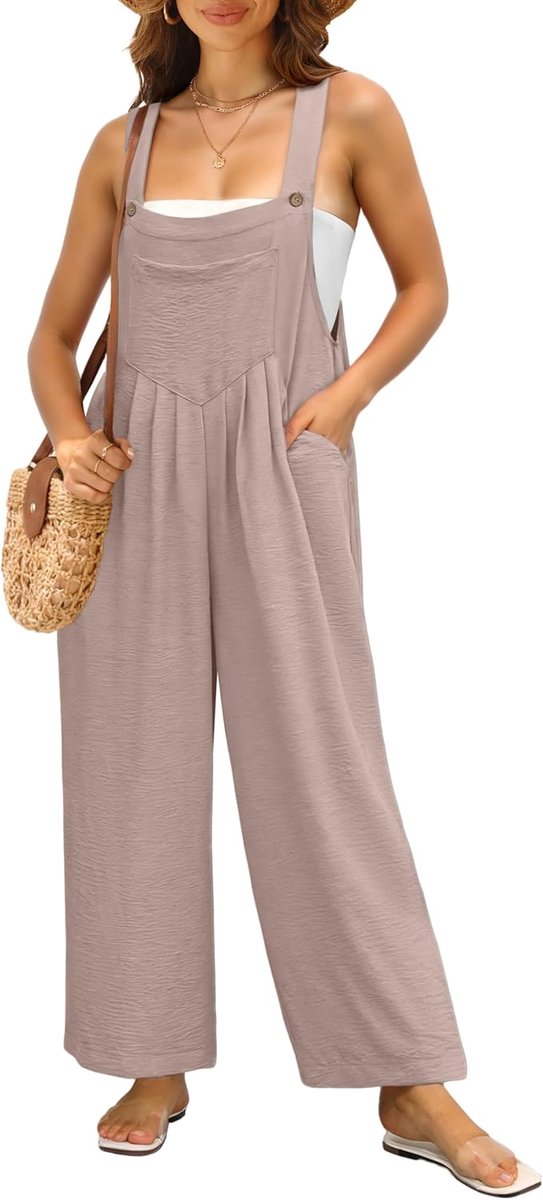Tuinbroek voor dames, VK zomer jumpsuits playsuit overall zwangerschap zwangerschap losse casual vakantie kleding met zijzakken verstelbare bandjes