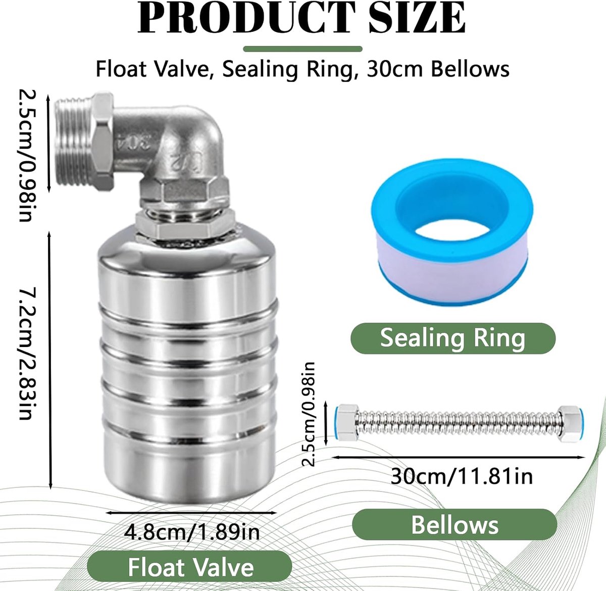 3/4 inch vlotterventiel voor waterreservoir, zwembad, automatisch