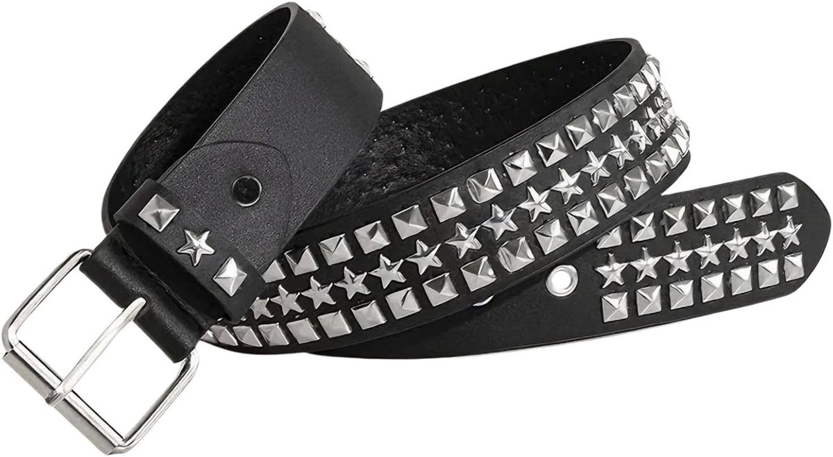 Stijlvolle Studded Riem voor Dagelijks Gebruik en Feestjes, Verstelbare Basisriem voor Jeans en Kleding, PU Riem als Persoonlijk Modeaccessoire met Unieke Look