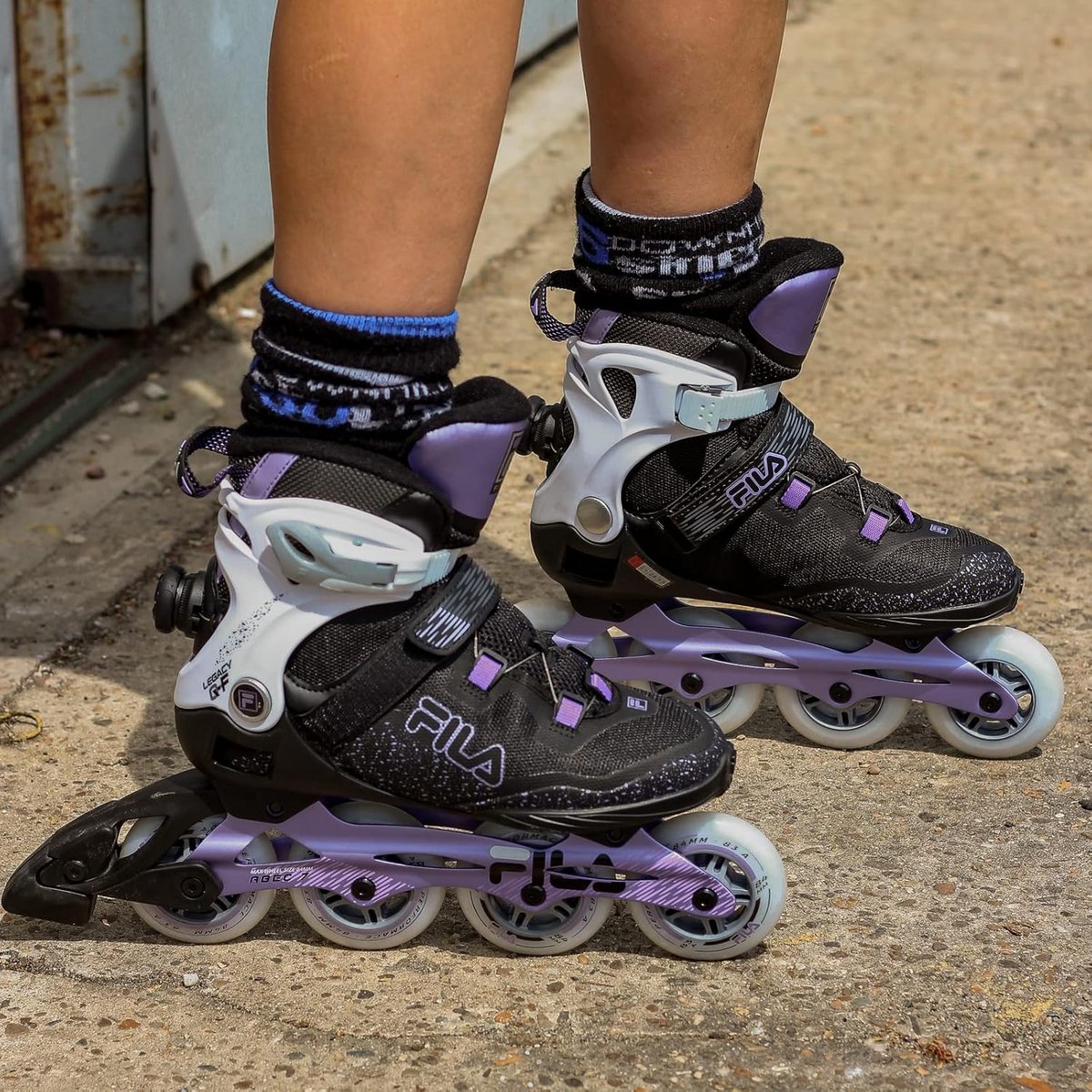 Inline Skates - Schoenen Skeelers - Fitness Skaten - ATOP Sluitmechanisme - 84 mm - Zwart Violet