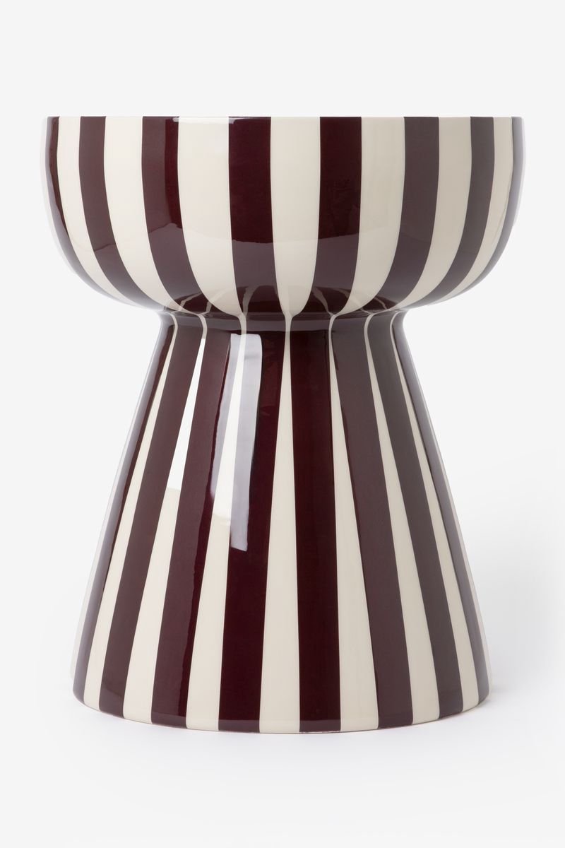 Sissy-Boy - Terracotta gestreepte mushroom bijzettafel