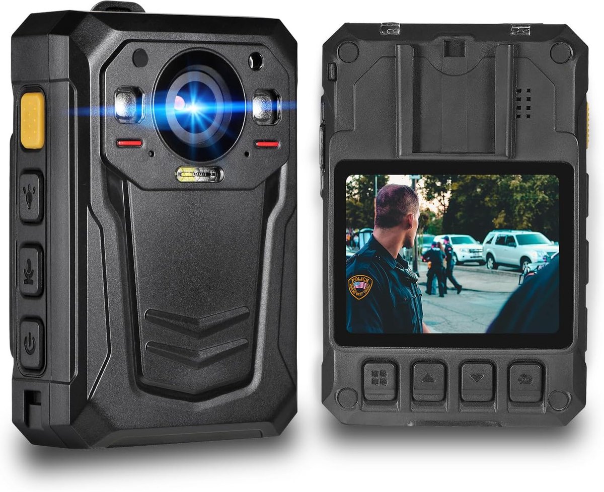 SnelShoppen - Body Camera met EIS, 1512P HD, 2000mAH Accu, 13 Uur Opname, Politie Body Camera, Ideaal voor Beveiliging en Bewaking