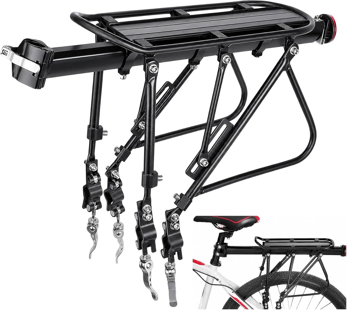 Fietsbagagedrager Achter - Aluminium - 100 kg Draagvermogen - Universeel Instelbaar