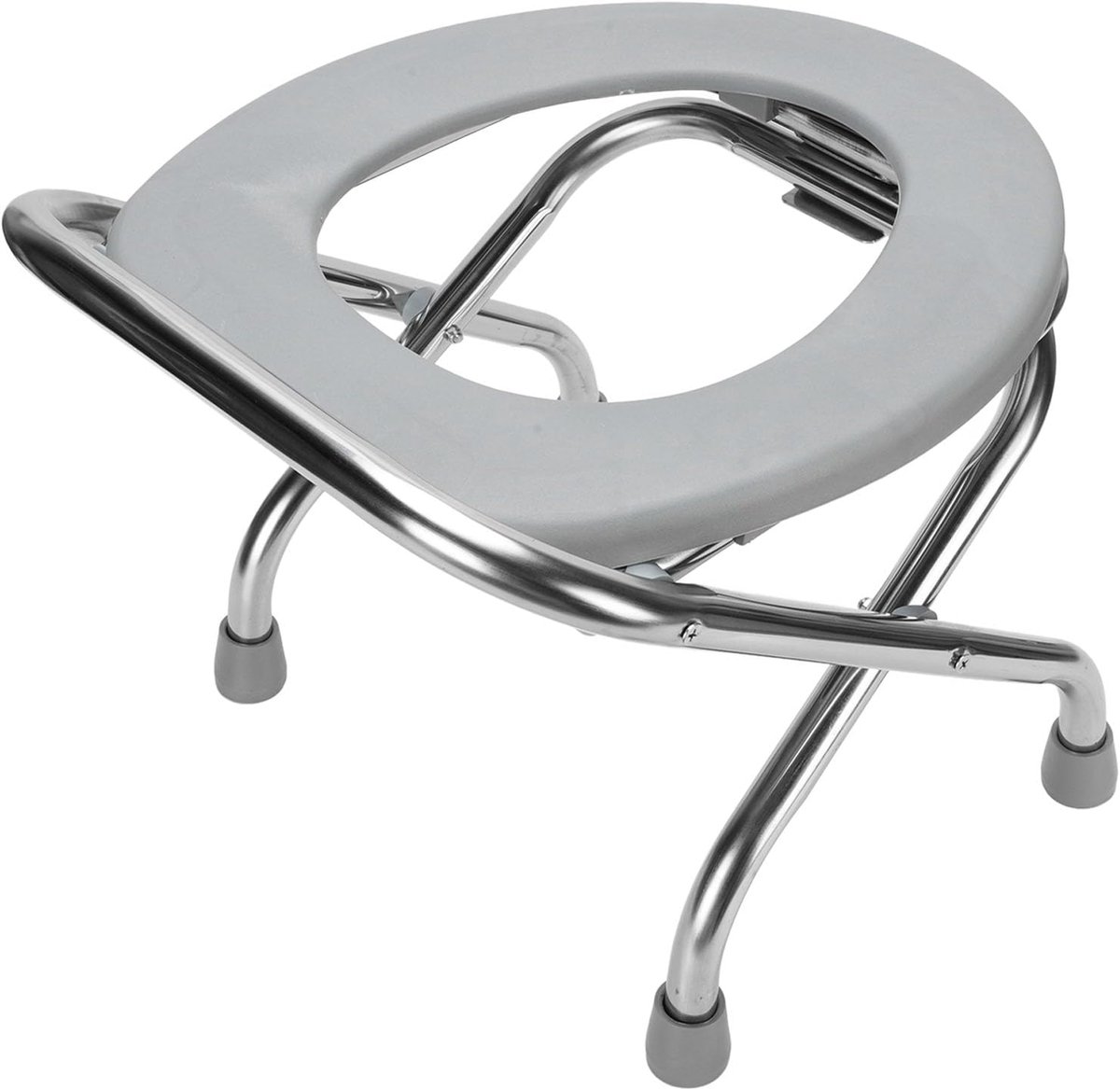 Opvouwbare Toiletstoel - Reis Toilet Stoel - Ondersteuning Thuiszorg - Roestvrij Staal Frame - 30 cm - Niet gespecificeerd