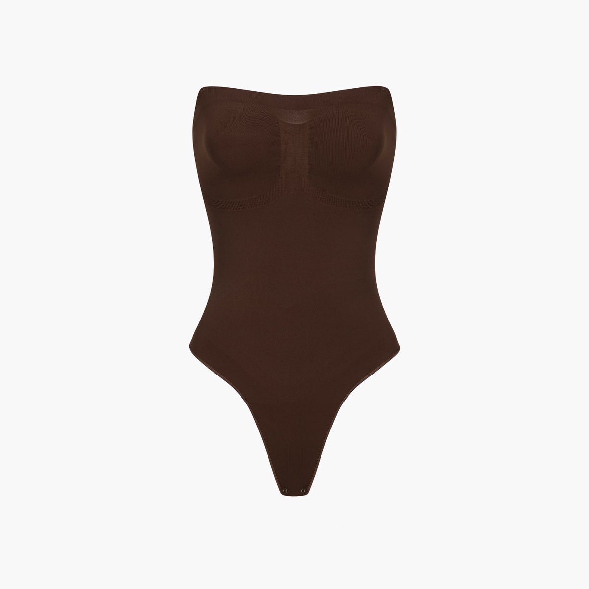 creamyfabrics Creamy Fabrics - Bodysuit Sculpting Shapewear Strapless - Met String - Ultra Zacht - Sculptend - Comfortabel - Bruin - Xl