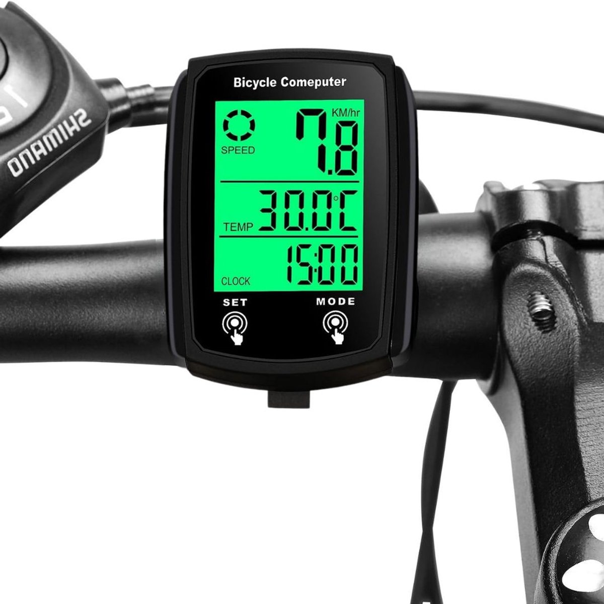 Zavio® Fietsmeter - Snelheidsmeter - Bedrade fietscomputer