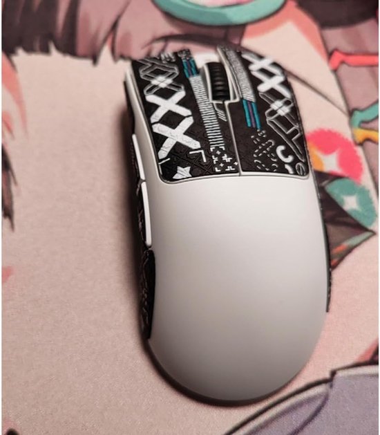 Muis Grip Tape - Antislip Stickers - Gaming Prestaties - Zweetafvoerend Ontwerp - Full Body Set - Zwart — afbeelding 5