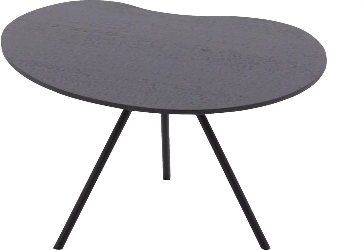 Goossens Salontafel Saya - 61 x 33 x 49 - eiken - zwart - organisch eiken soft touch lak zwart ral 9005